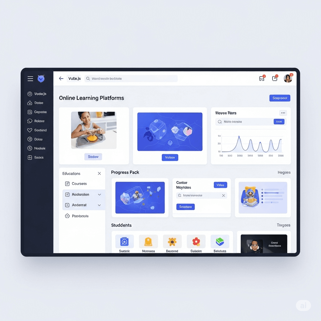 Capture d'écran — Plateforme E-Learning Interactive — Gestion de cours, suivi étudiants, multimédia, interactions temps réel.